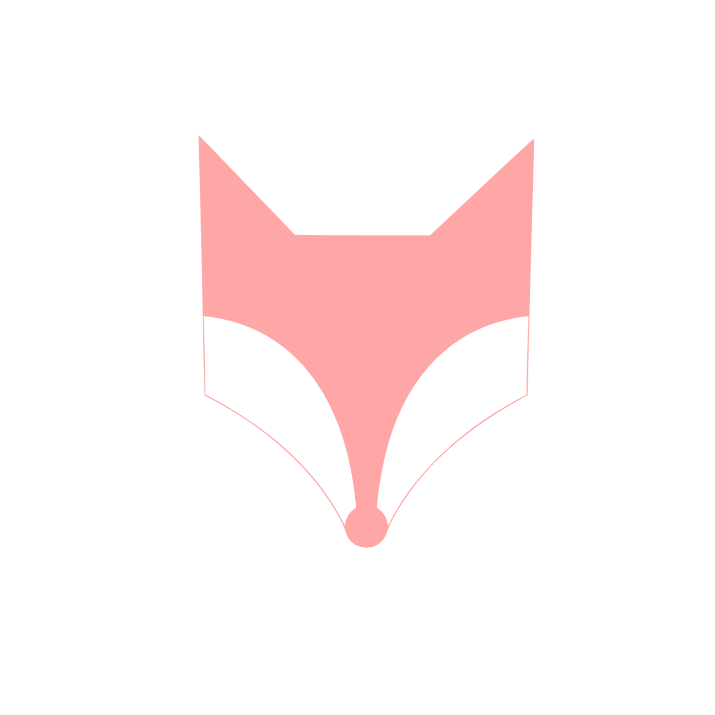 Geometric Fox Head Logo #ffa6a6