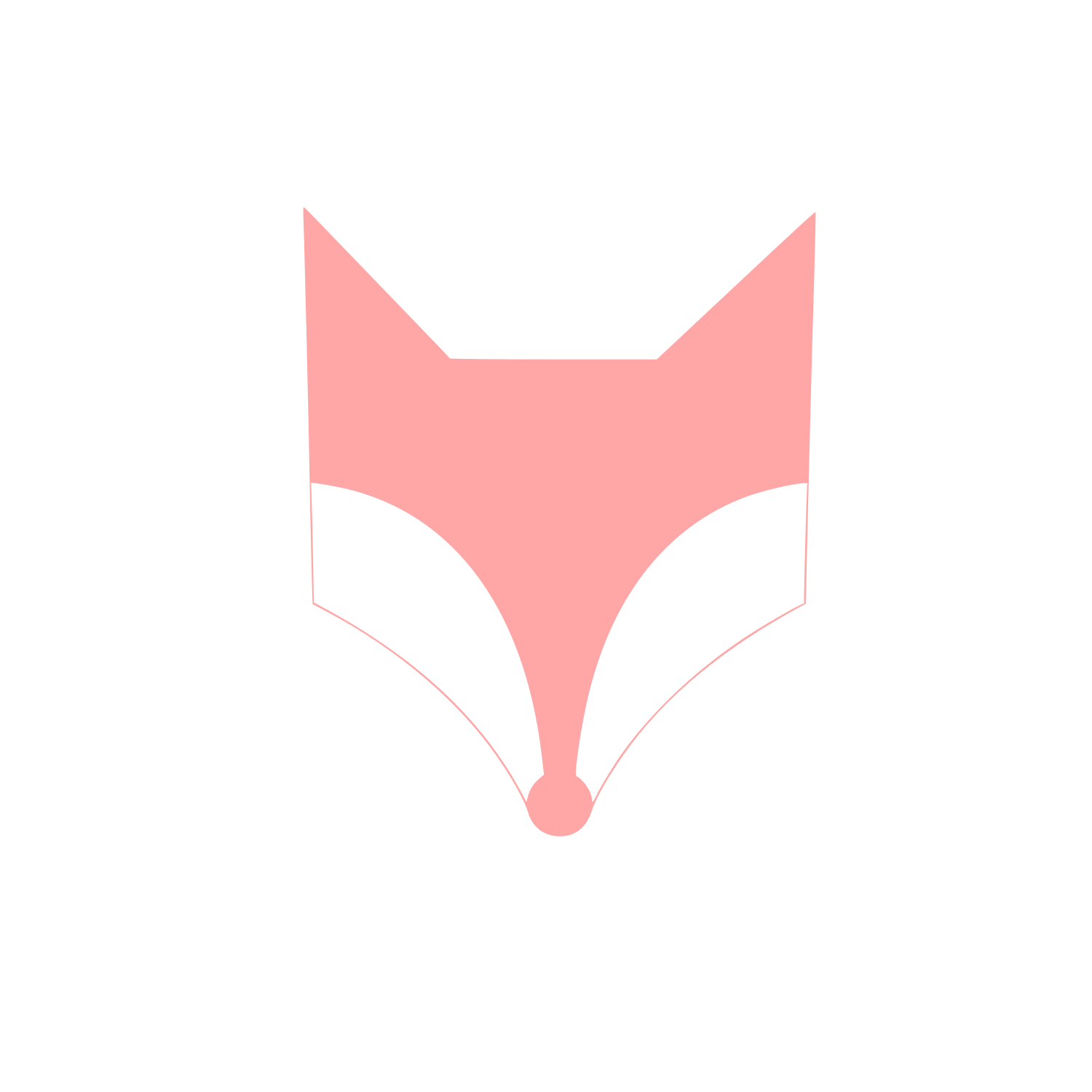Geometric Fox Head Logo #ffa6a6