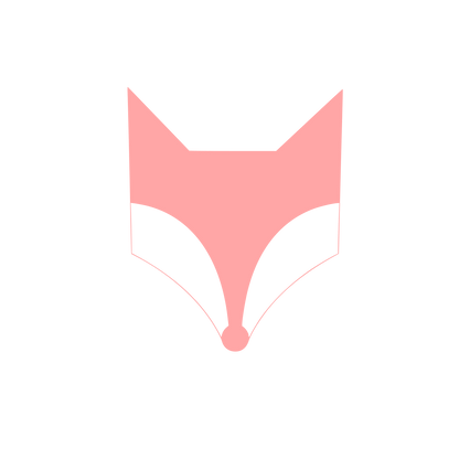 Geometric Fox Head Logo #ffa6a6