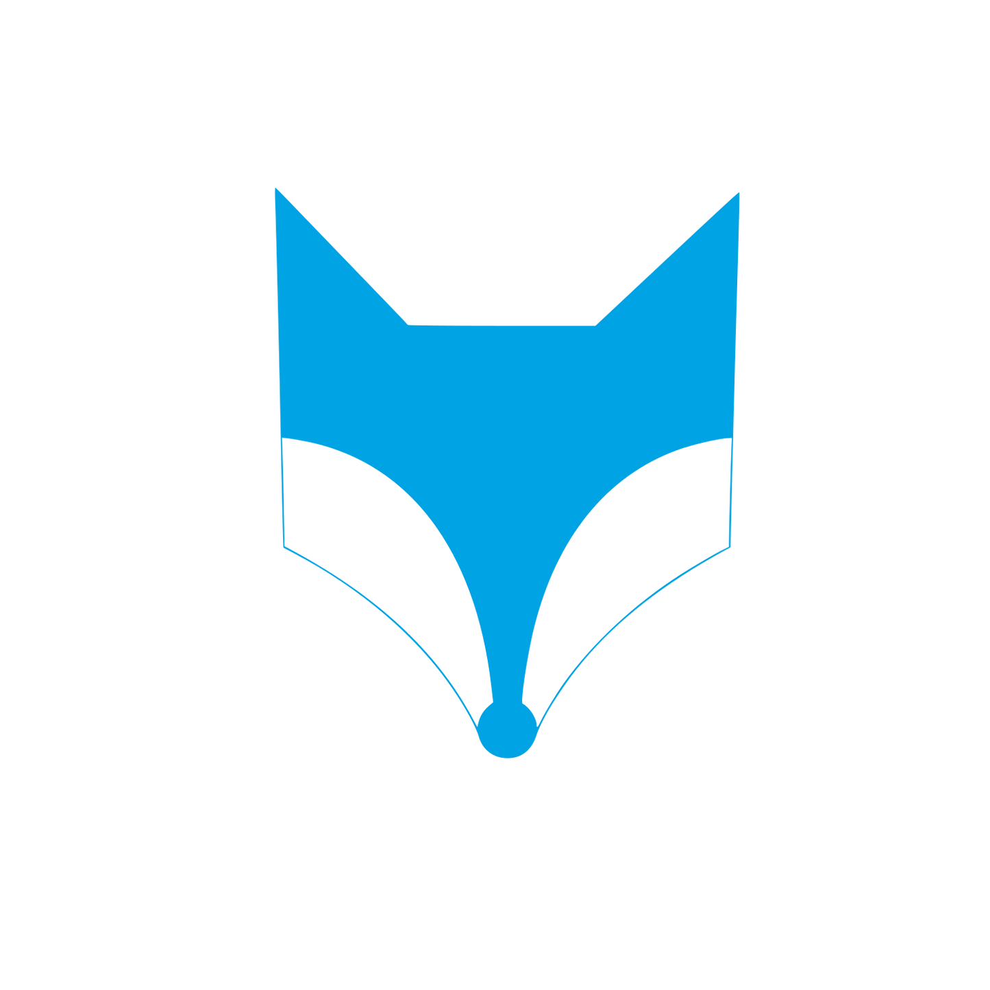 Geometric Fox Head Logo #00a3e4
