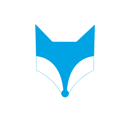 Geometric Fox Head Logo #00a3e4
