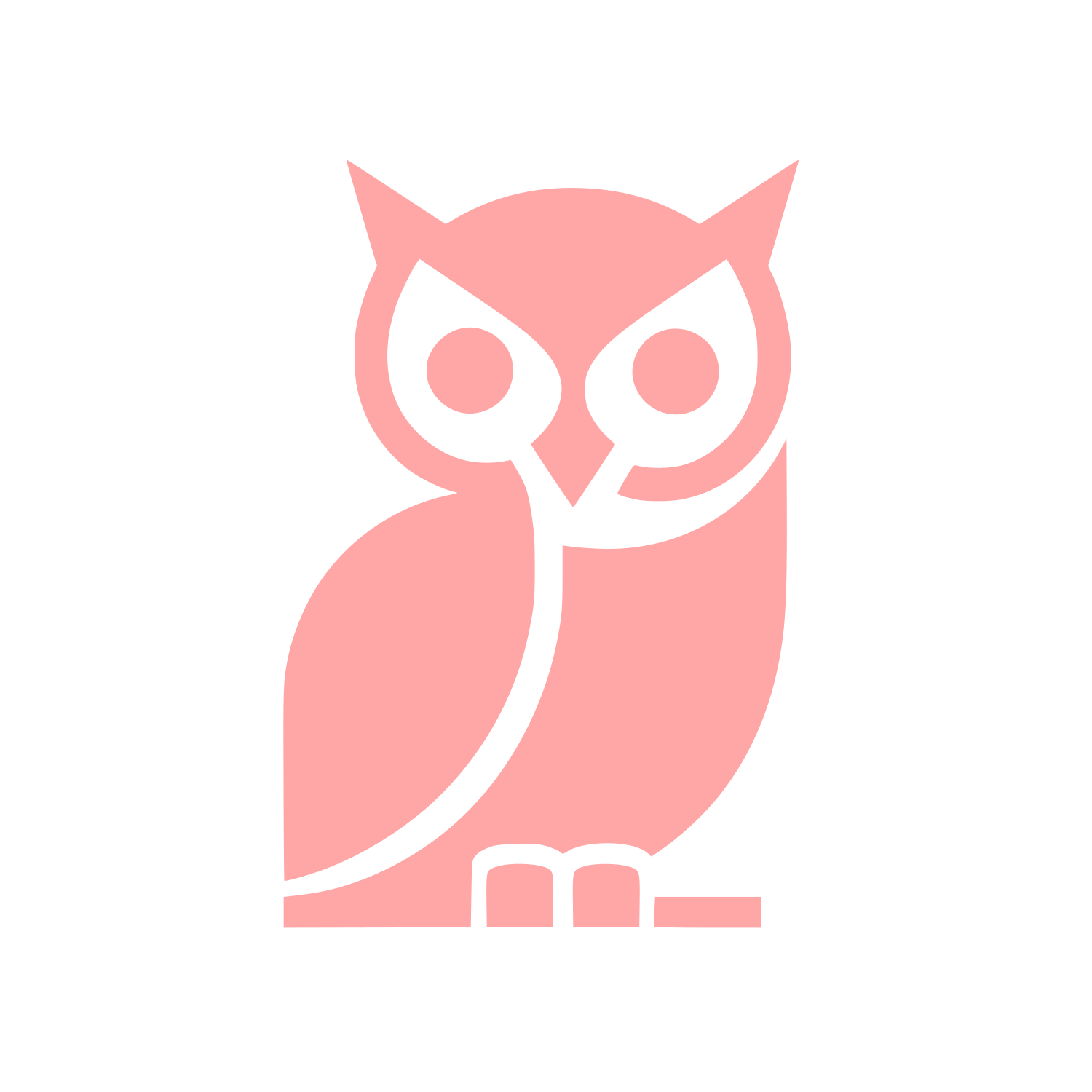 Owl Perched Logo #ffa6a6