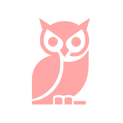 Owl Perched Logo #ffa6a6