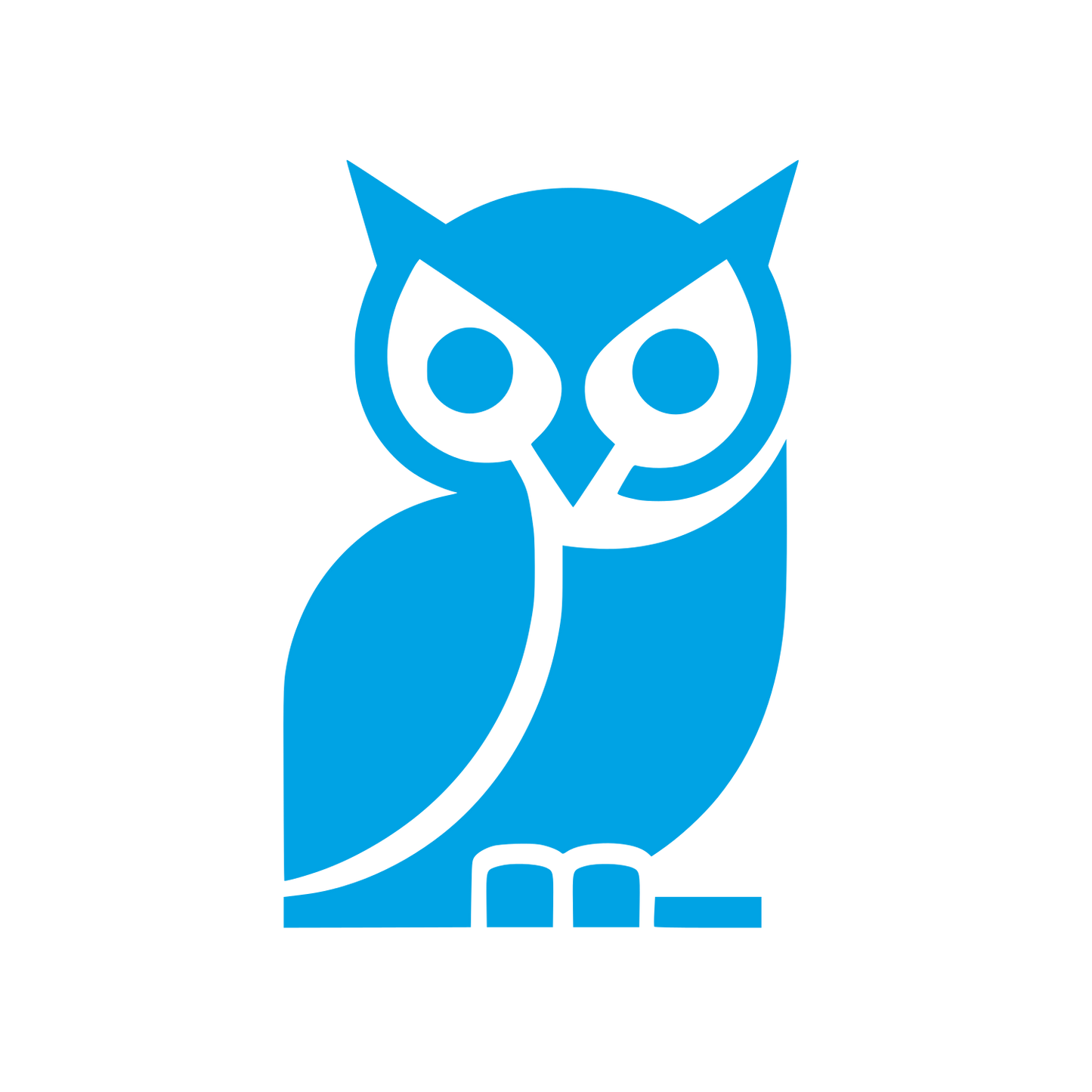 Owl Perched Logo #00a3e4