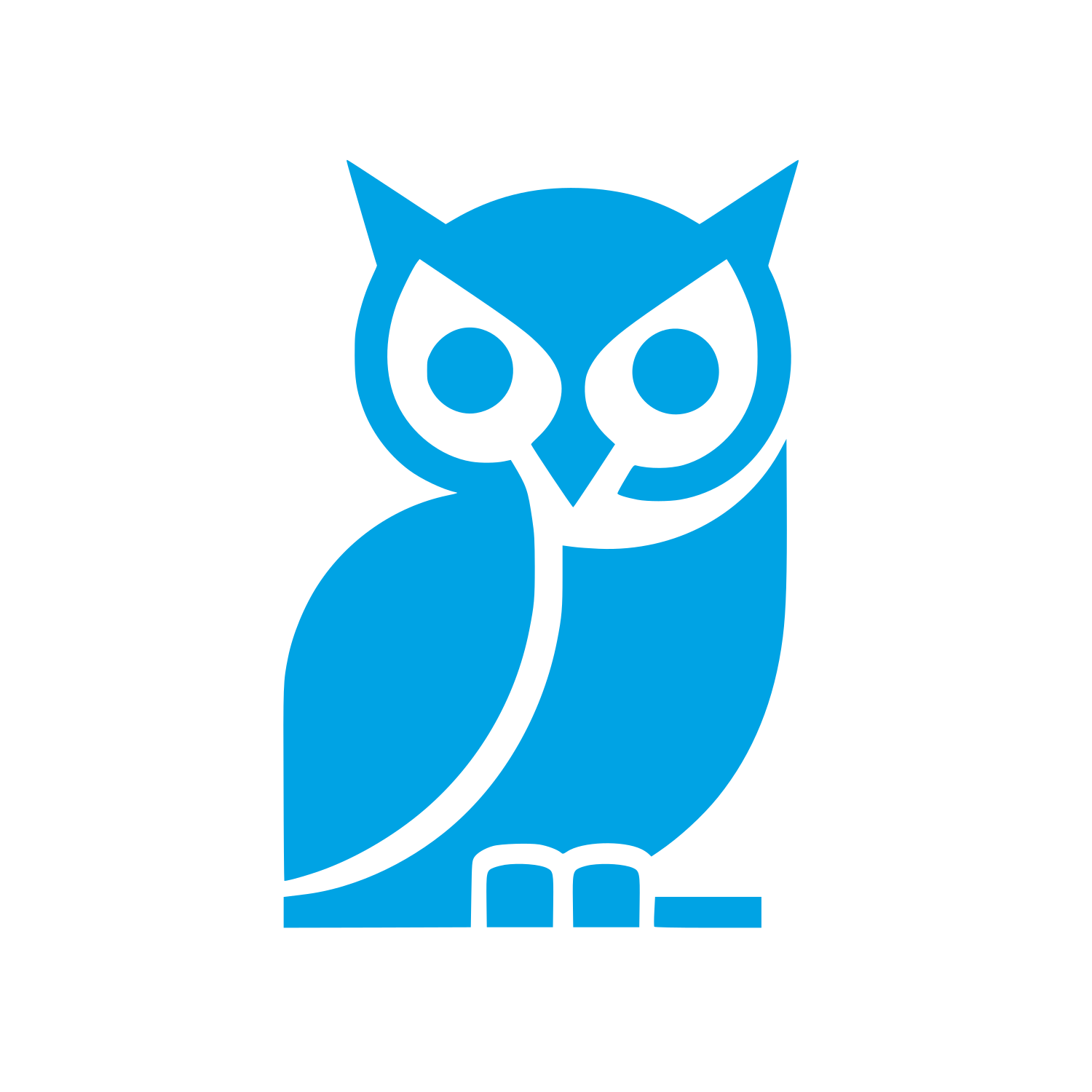 Owl Perched Logo #00a3e4