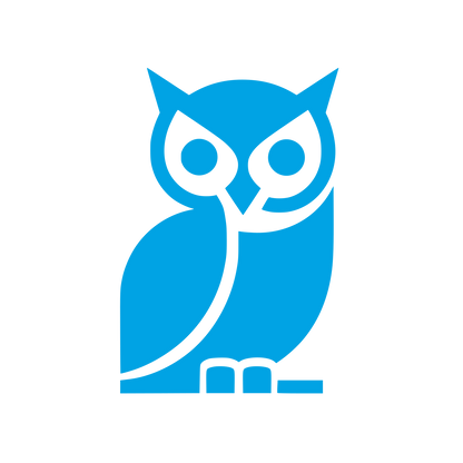 Owl Perched Logo #00a3e4