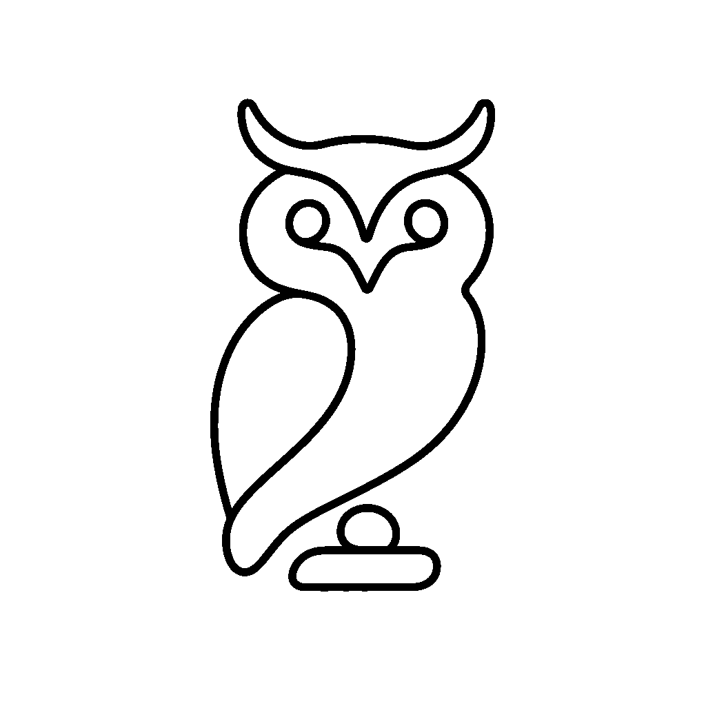 Line Art Owl Logo