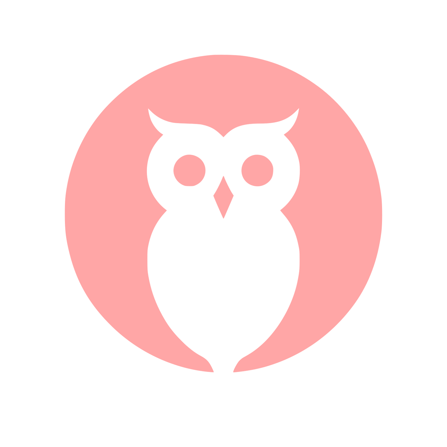 Owl in Circle Logo #ffa6a6