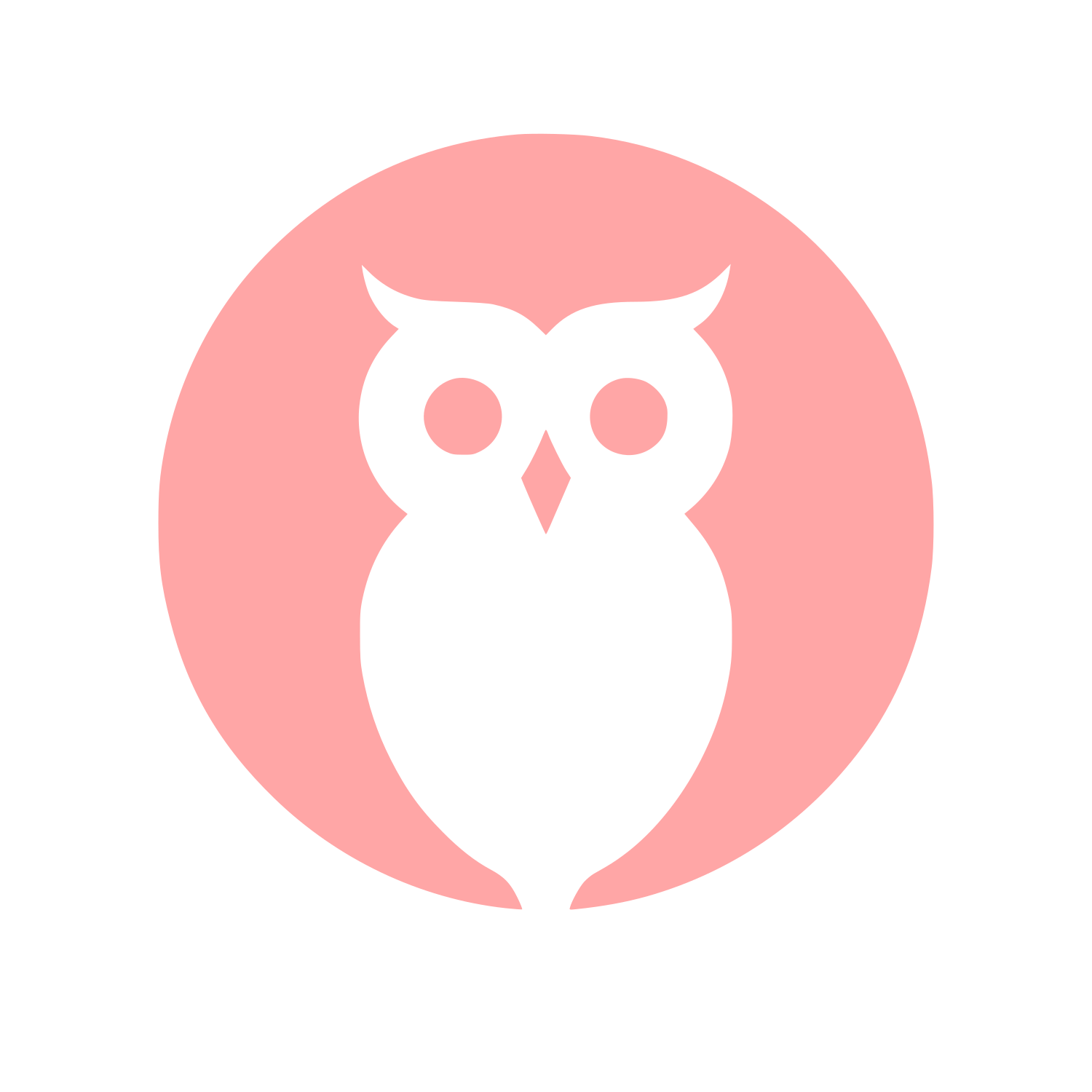 Owl in Circle Logo #ffa6a6