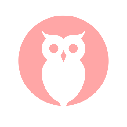 Owl in Circle Logo #ffa6a6