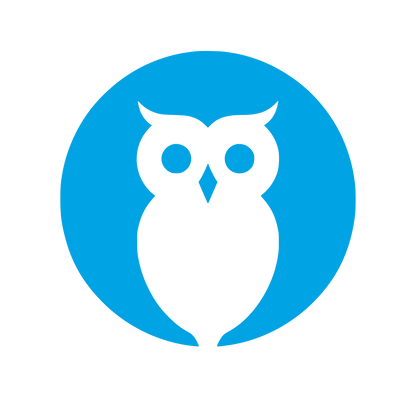 Owl in Circle Logo #00a3e4