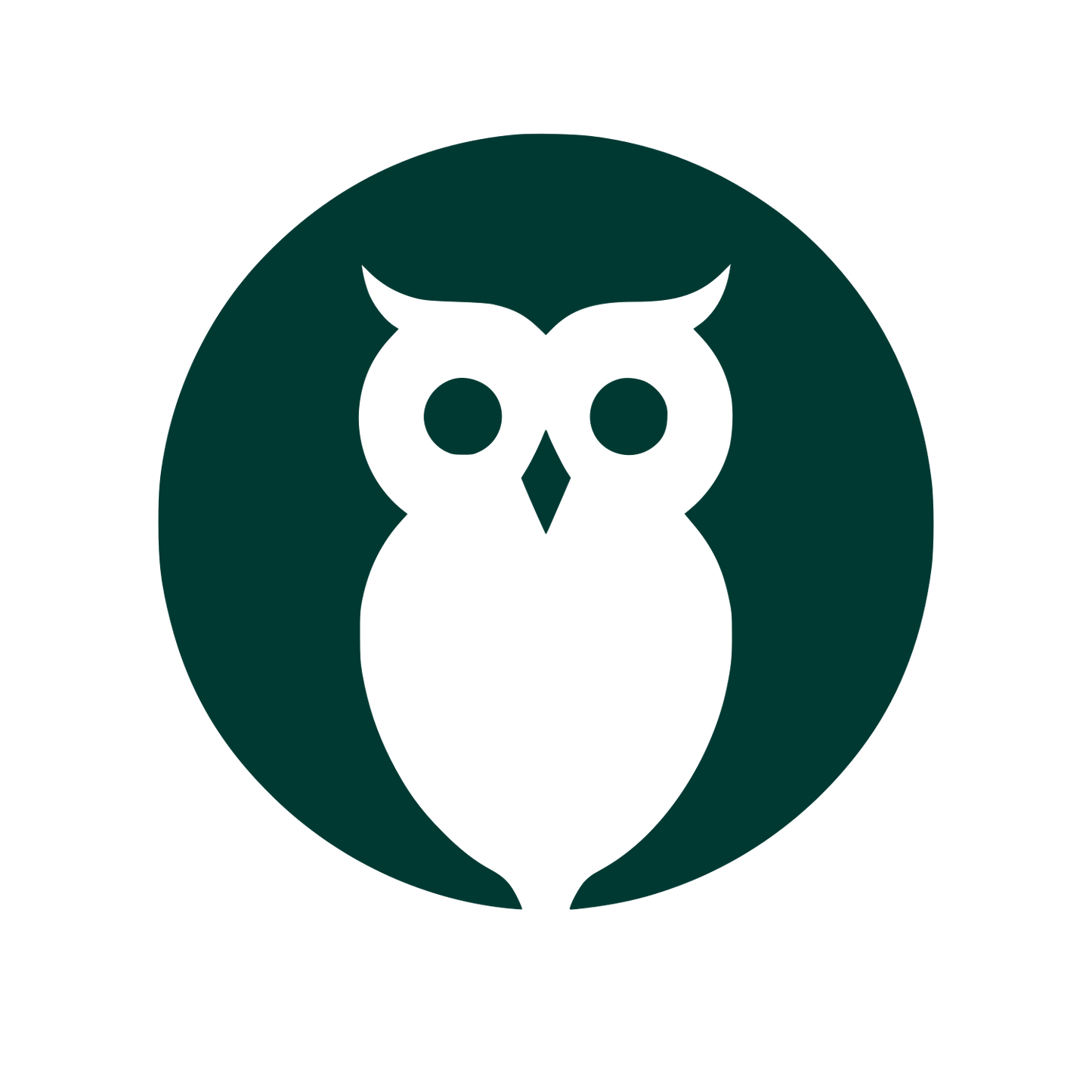 Owl in Circle Logo #003932