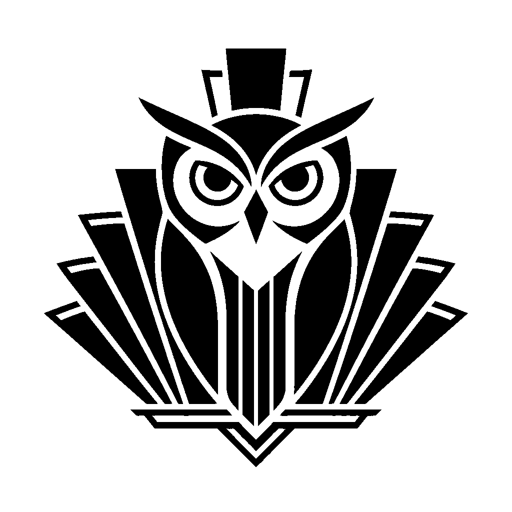 Art Deco Owl Logo