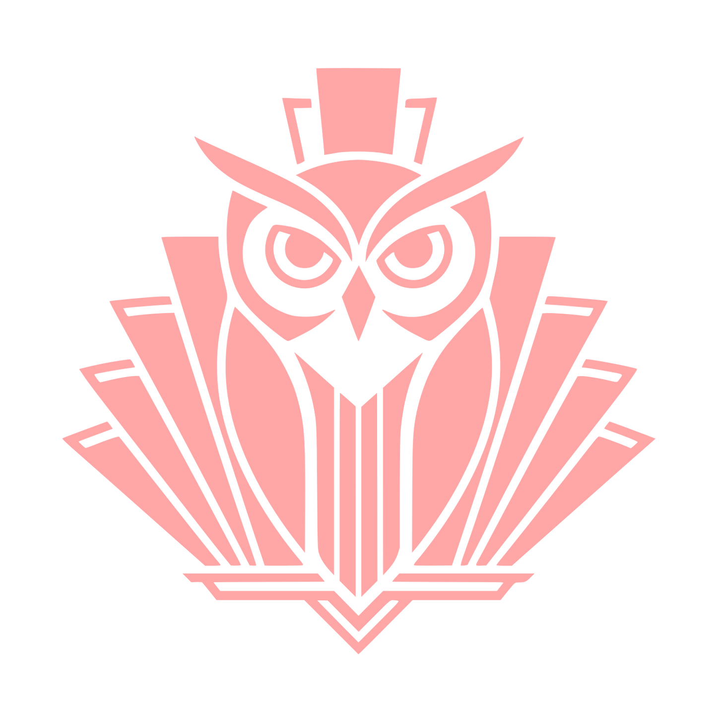 Art Deco Owl Logo #ffa6a6