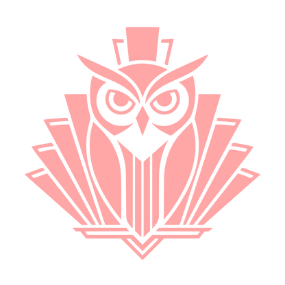 Art Deco Owl Logo #ffa6a6