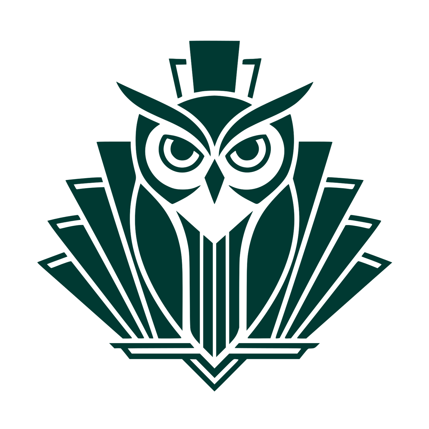 Art Deco Owl Logo #003932