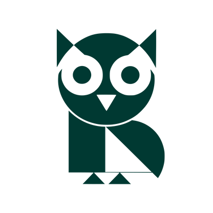 Geometric Owl Logo #003932