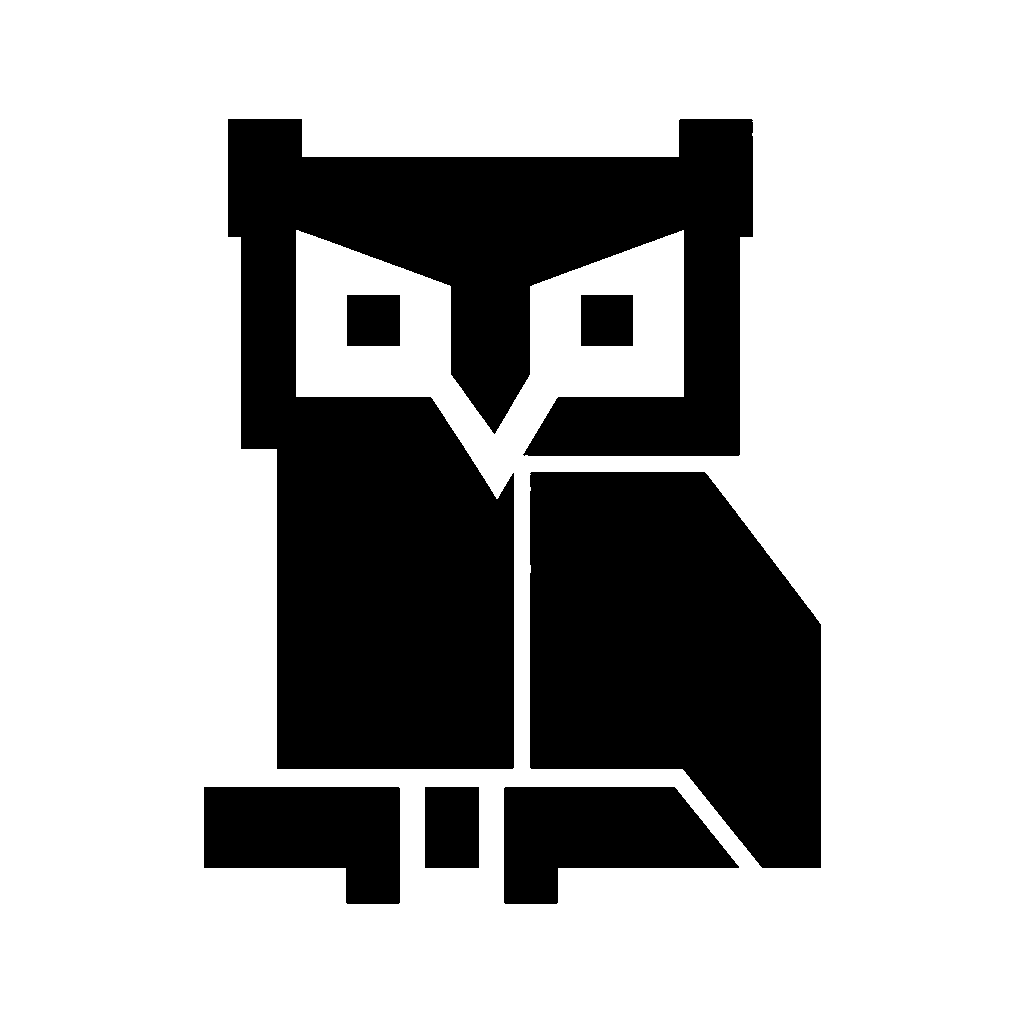 Geometric Pixel Owl Logo