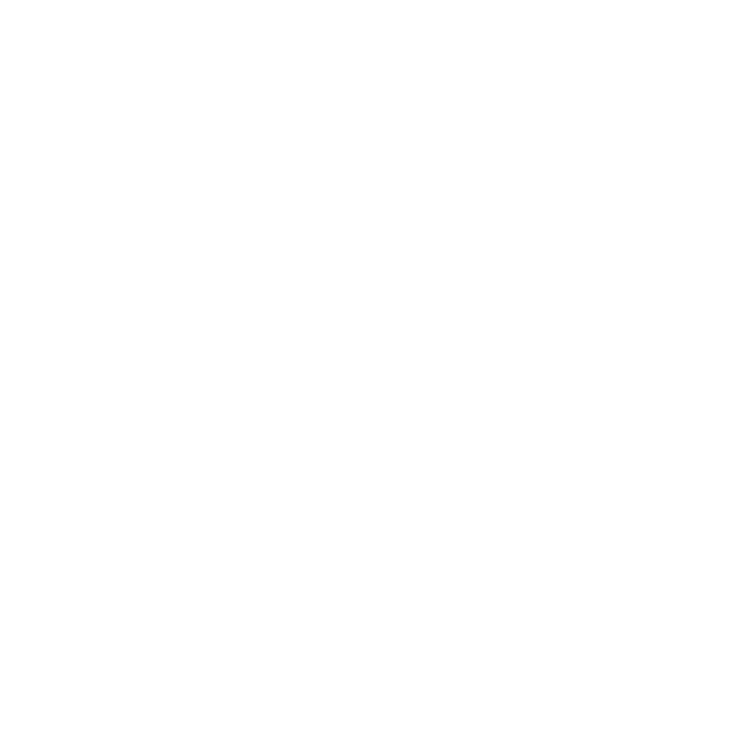 Geometric Pixel Owl Logo #ffffff