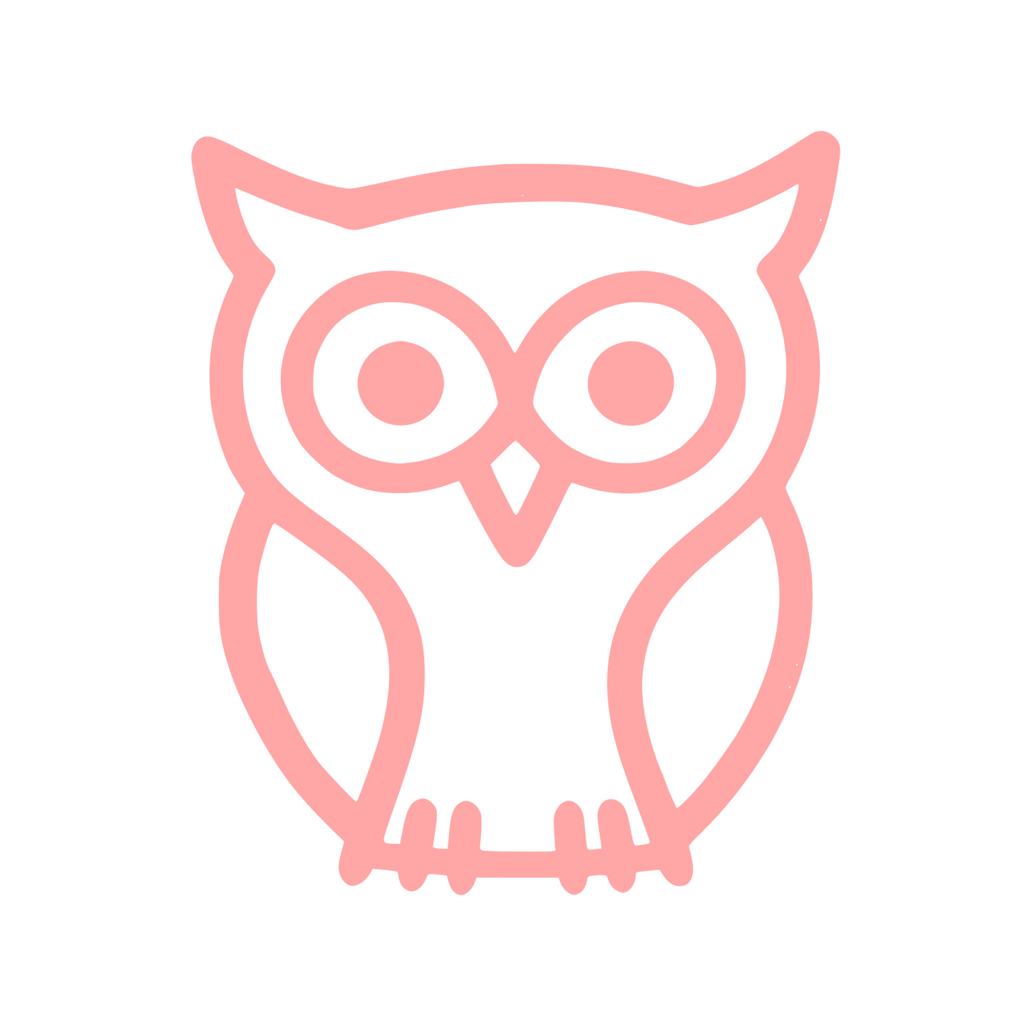 Minimalist Owl Logo #ffa6a6