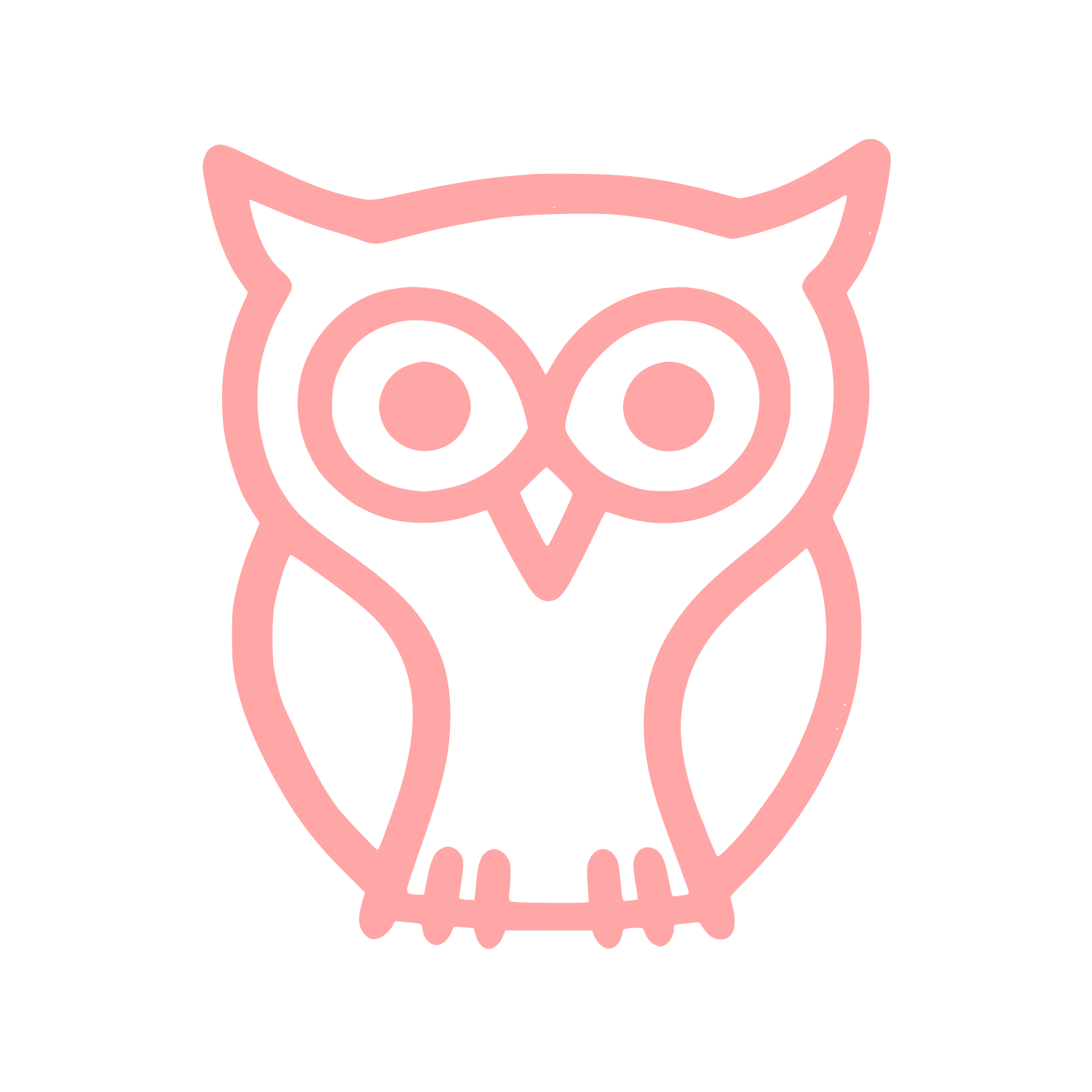 Minimalist Owl Logo #ffa6a6
