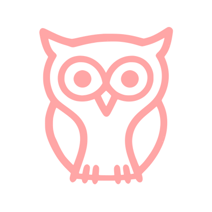 Minimalist Owl Logo #ffa6a6
