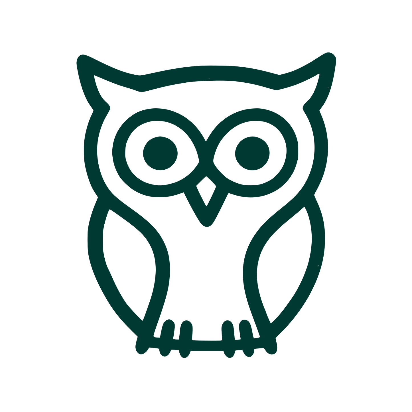 Minimalist Owl Logo #003932