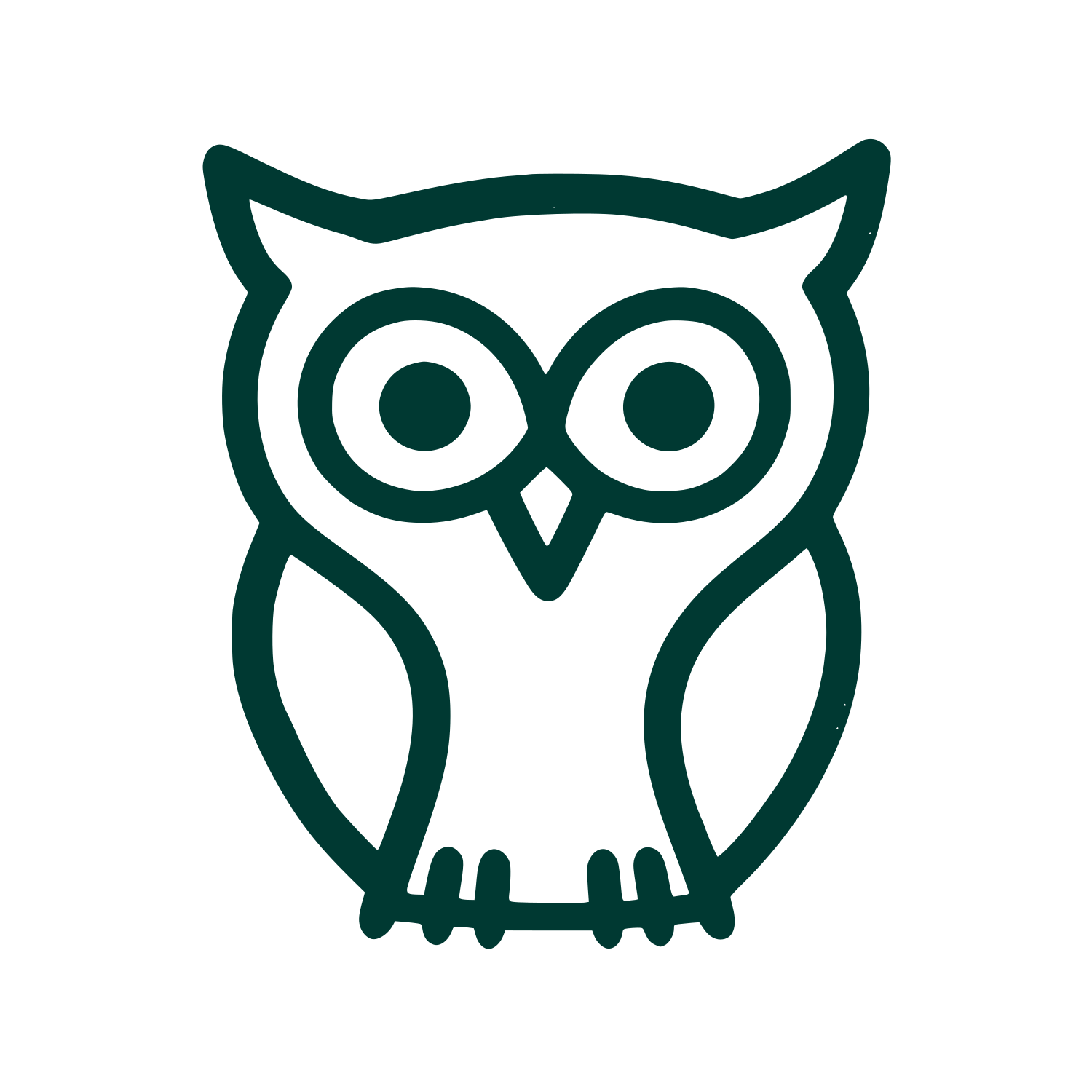 Minimalist Owl Logo #003932