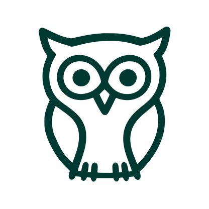 Minimalist Owl Logo #003932