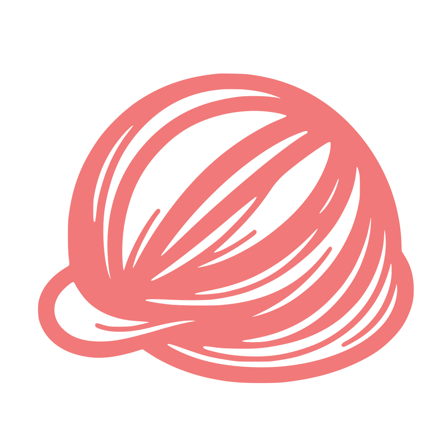 Swirl Helmet Logo #F27979