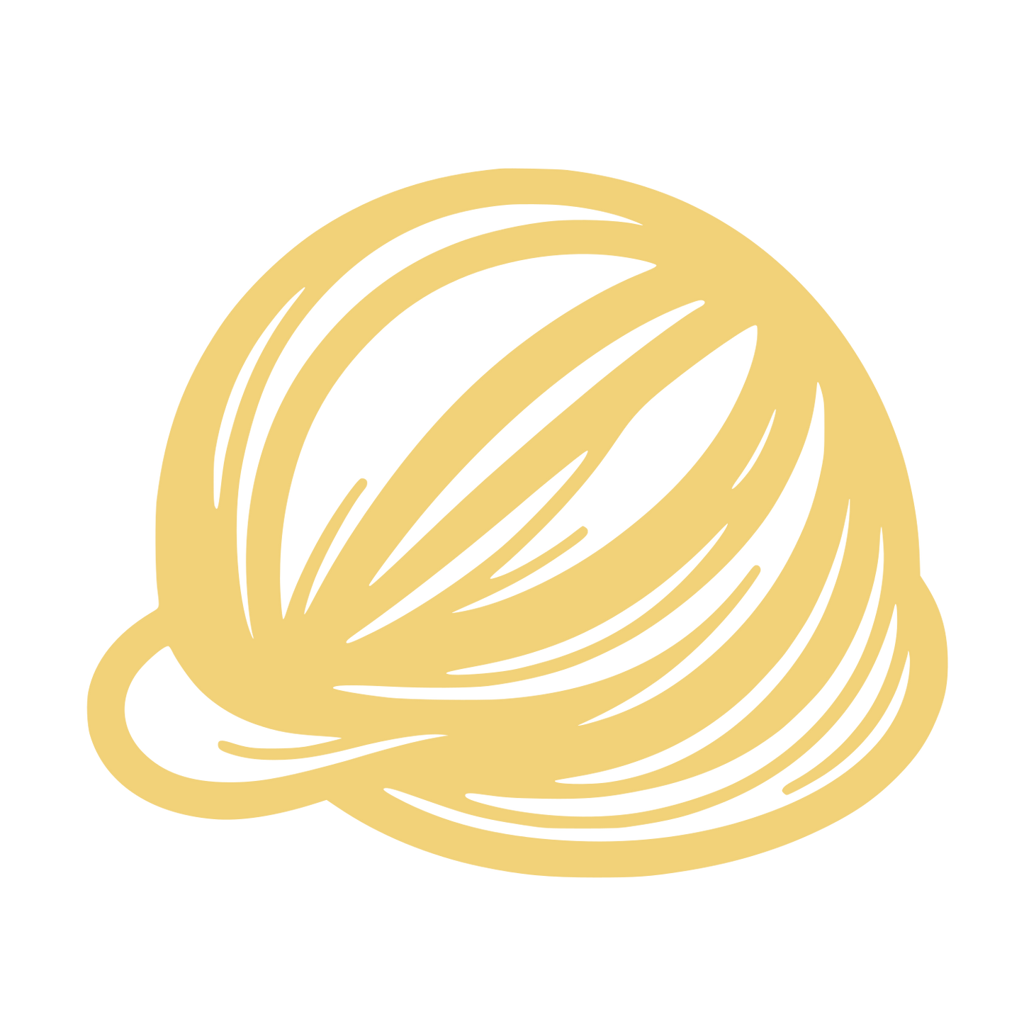 Swirl Helmet Logo #F2D279