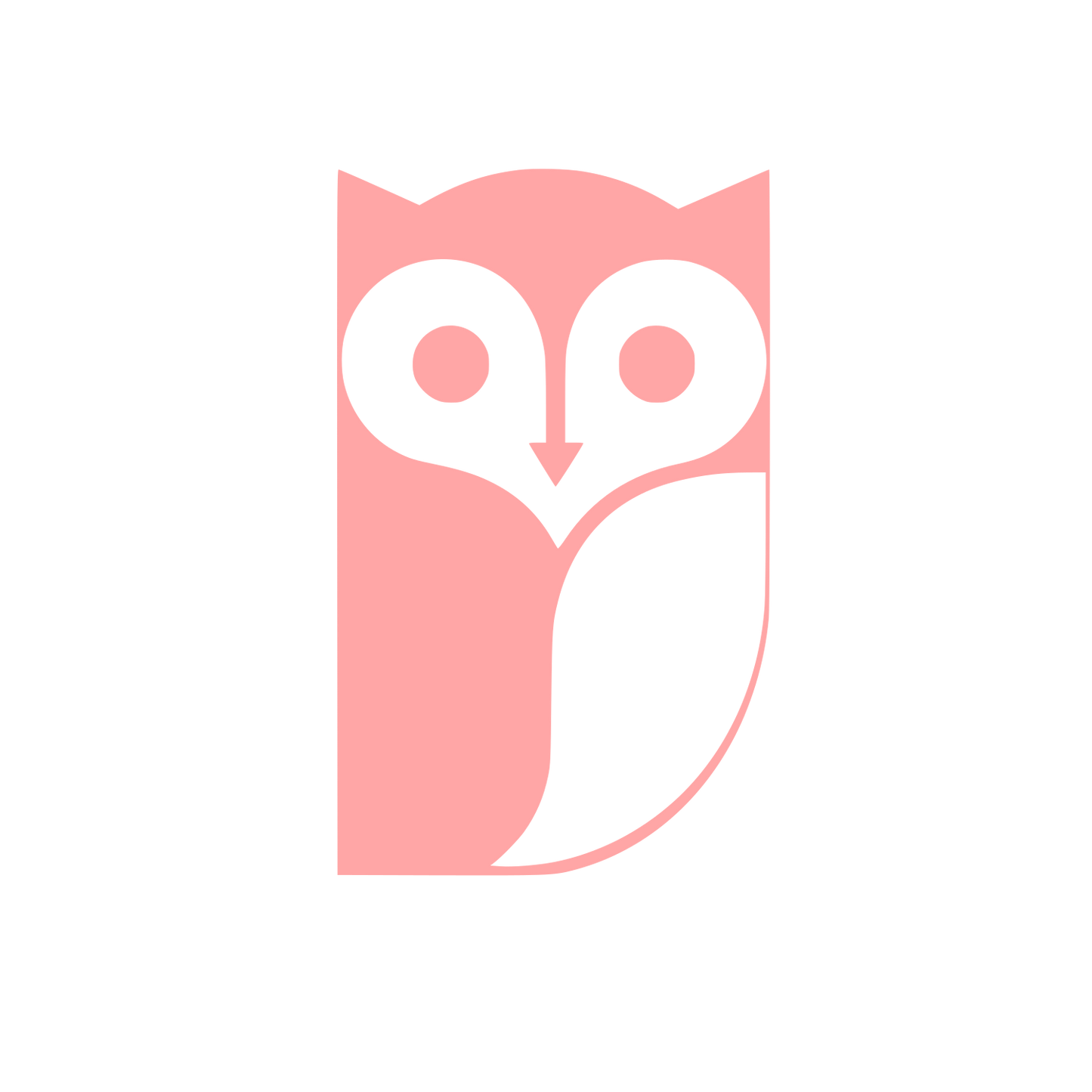 Minimalist Owl Logo #ffa6a6