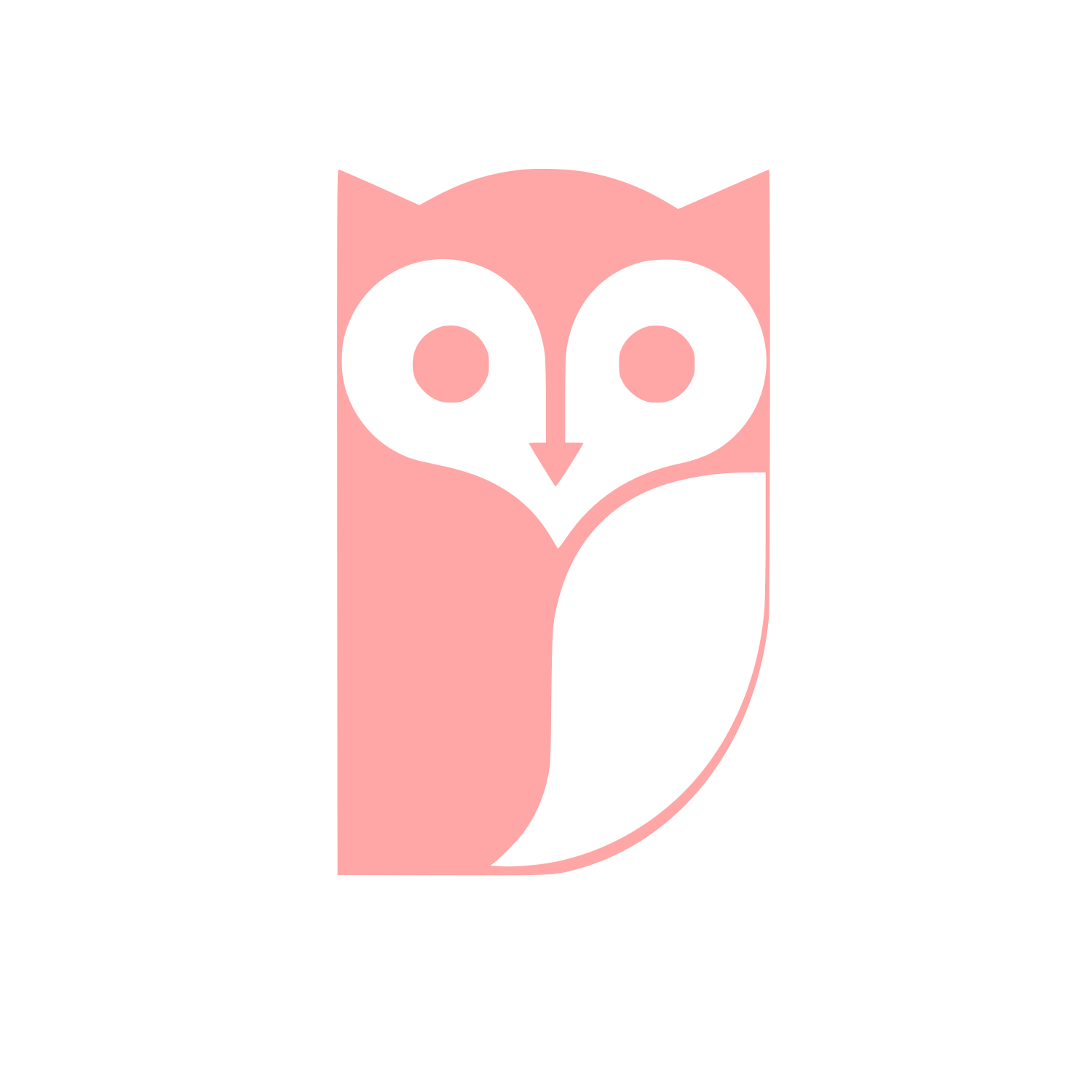 Minimalist Owl Logo #ffa6a6