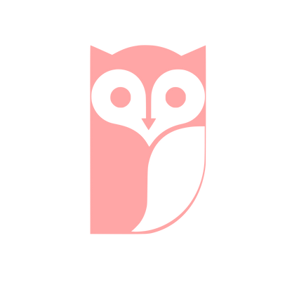 Minimalist Owl Logo #ffa6a6