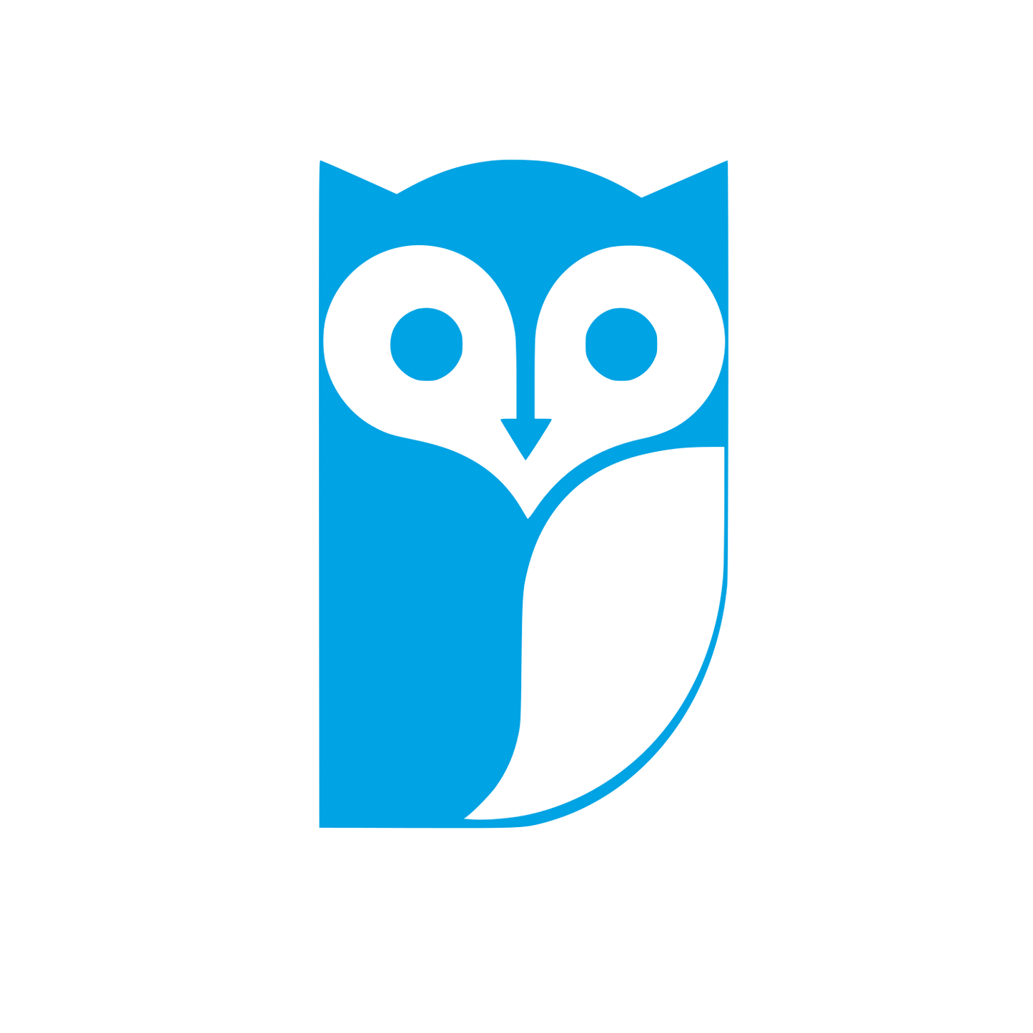 Minimalist Owl Logo #00a3e4