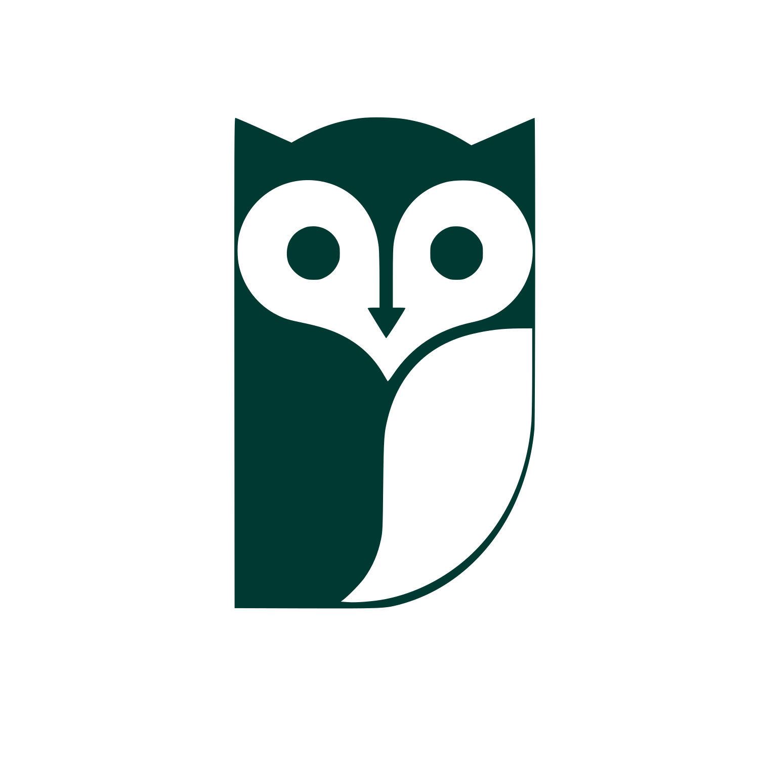 Minimalist Owl Logo #003932