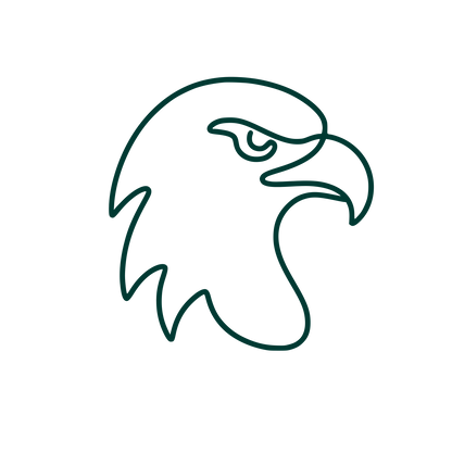 Eagle Head Outline Logo #003932
