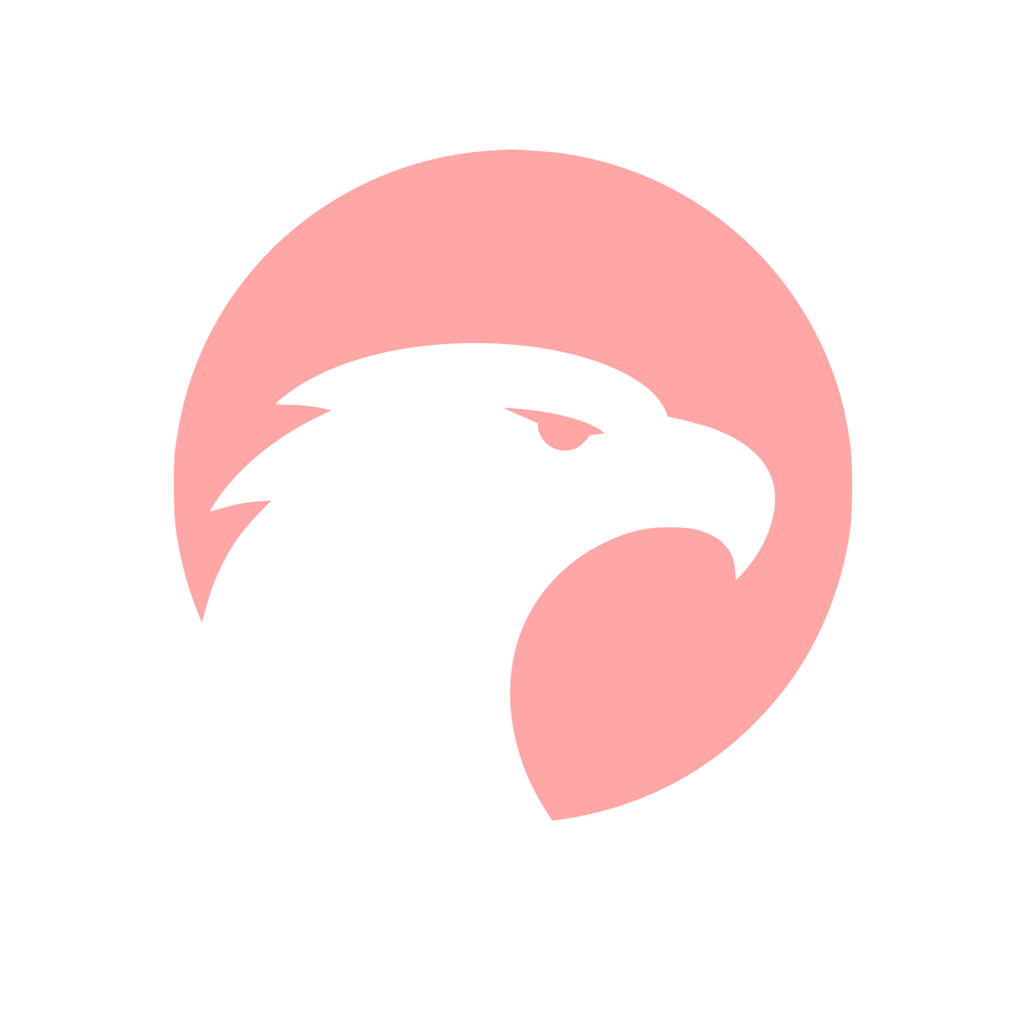 Eagle Head Circle Logo #ffa6a6