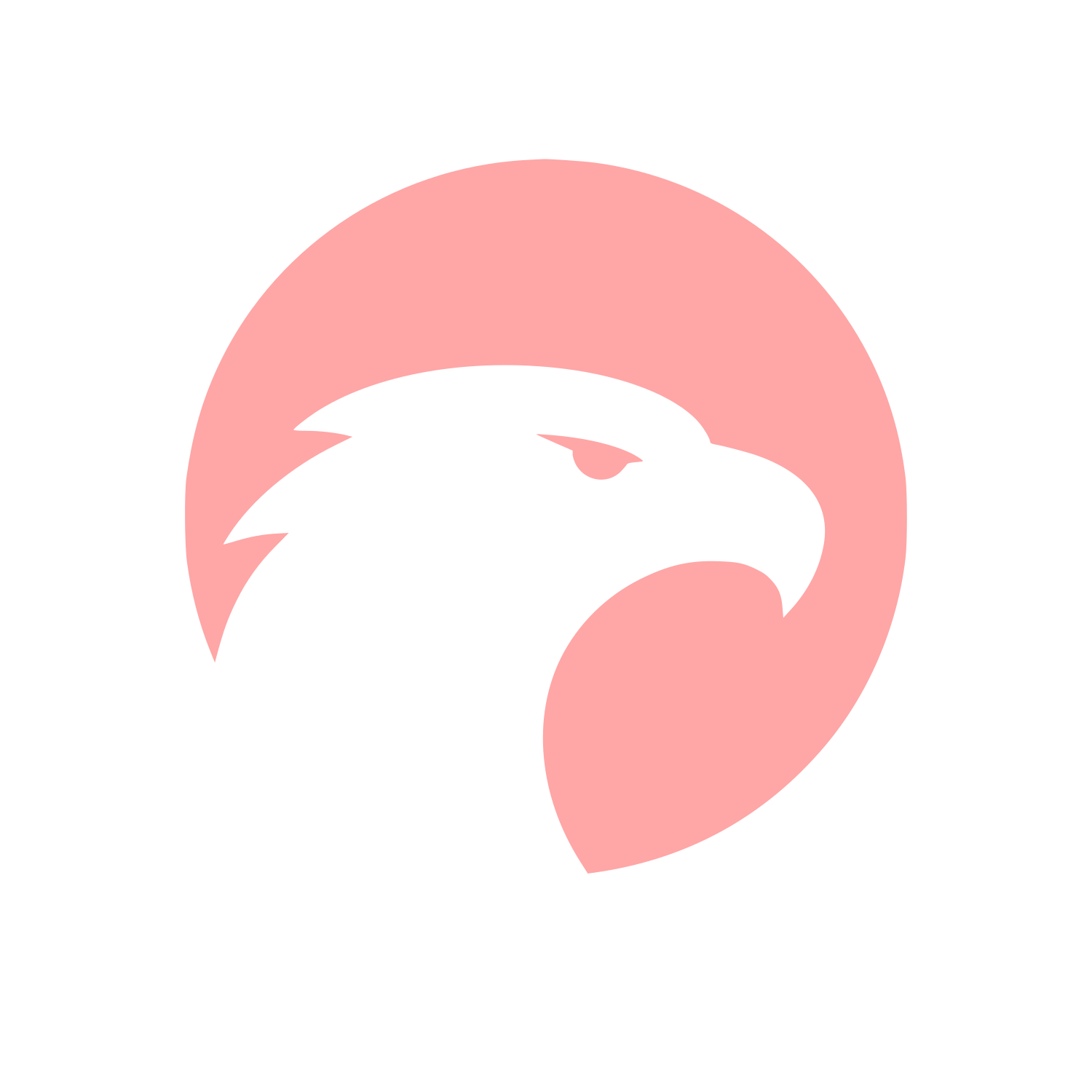 Eagle Head Circle Logo #ffa6a6