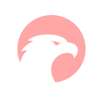 Eagle Head Circle Logo #ffa6a6