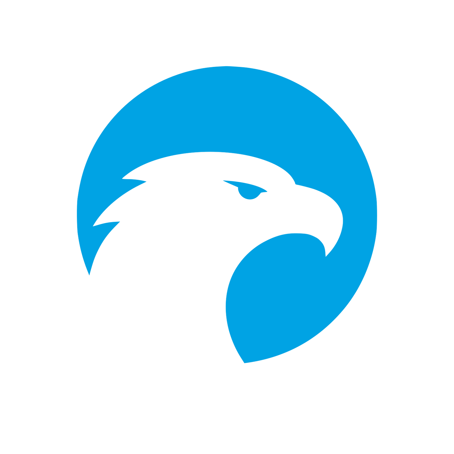 Eagle Head Circle Logo #00a3e4
