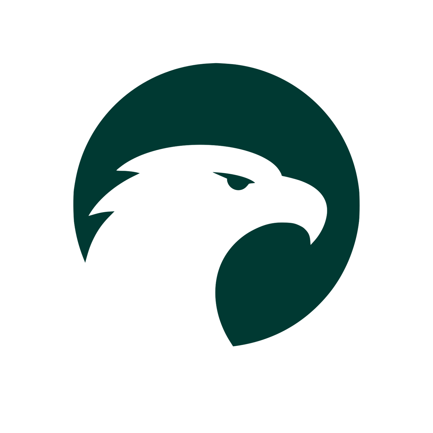 Eagle Head Circle Logo #003932