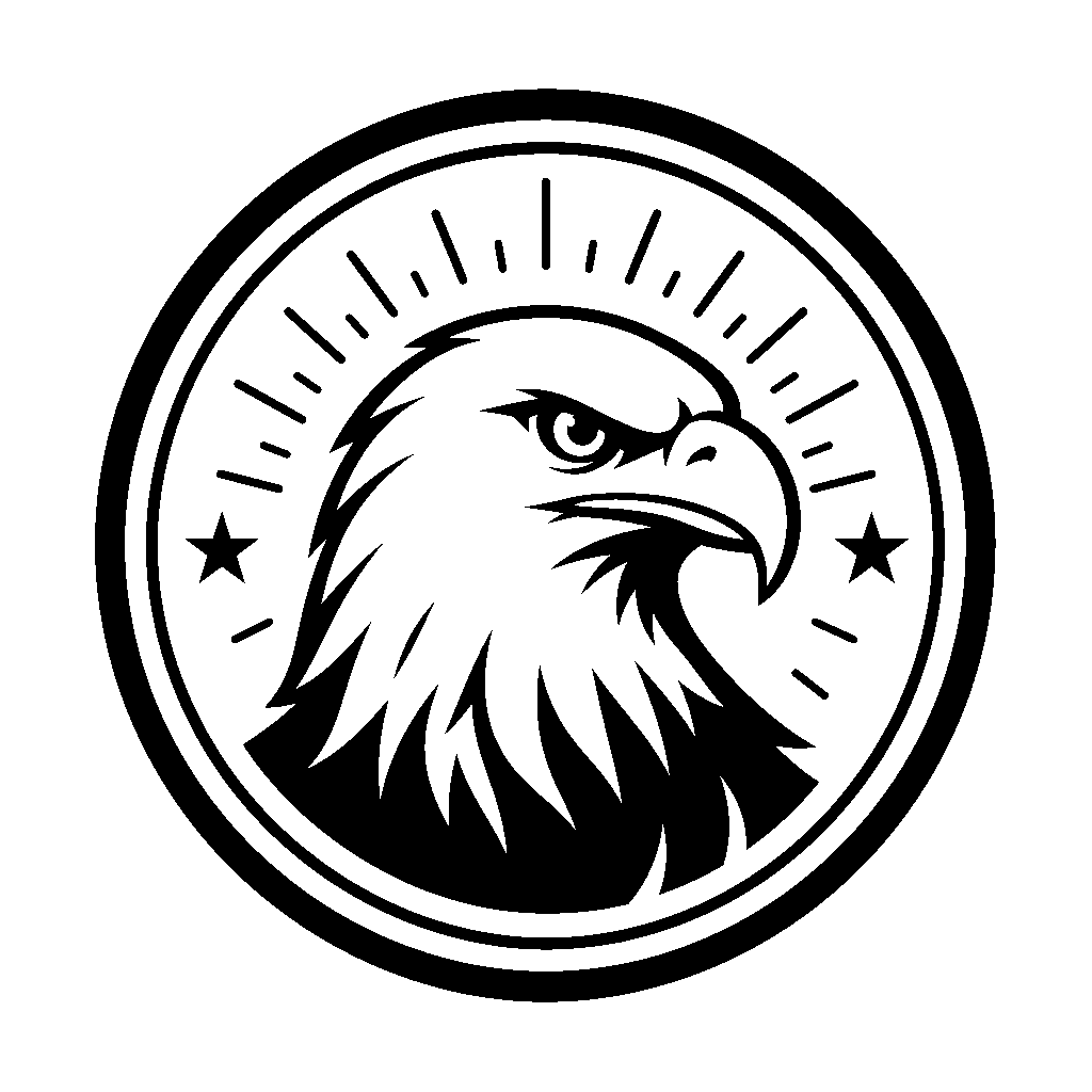 Bald Eagle Head Circle Logo