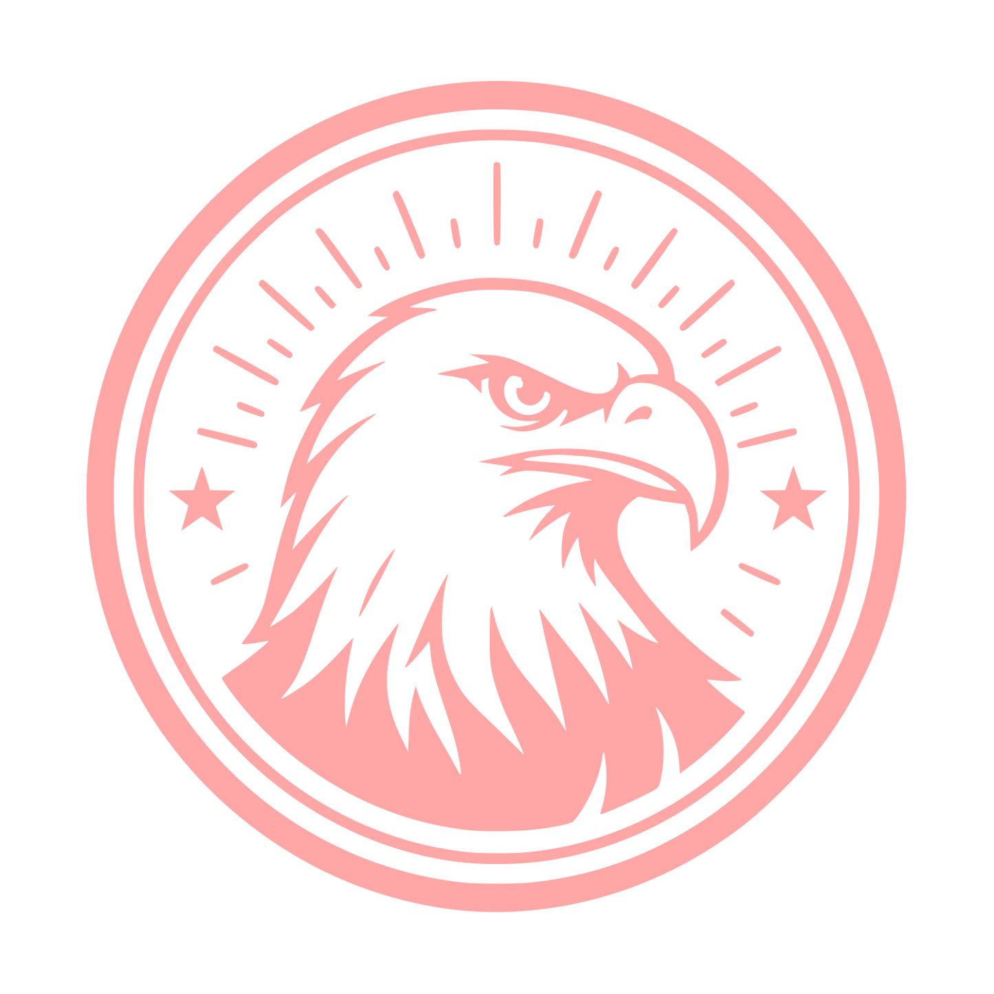 Bald Eagle Head Circle Logo #ffa6a6
