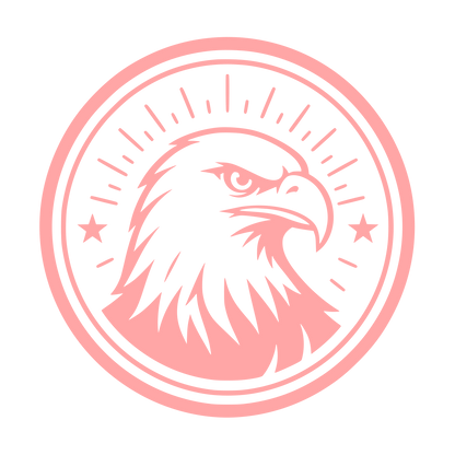 Bald Eagle Head Circle Logo #ffa6a6