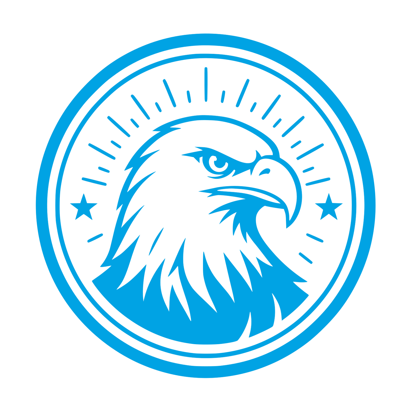 Bald Eagle Head Circle Logo #00a3e4