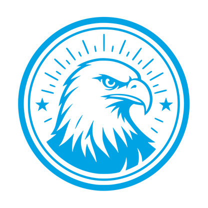 Bald Eagle Head Circle Logo #00a3e4