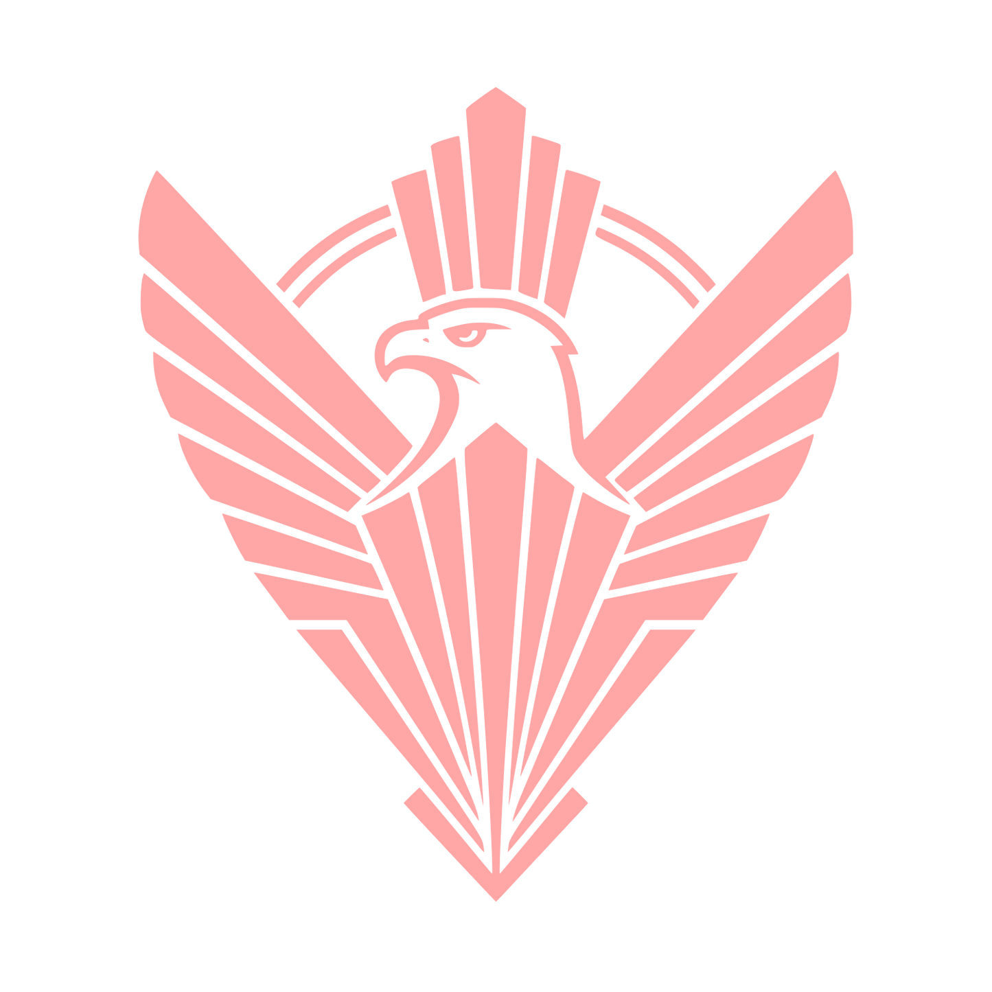 Eagle Head Shield Logo #ffa6a6