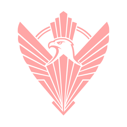 Eagle Head Shield Logo #ffa6a6