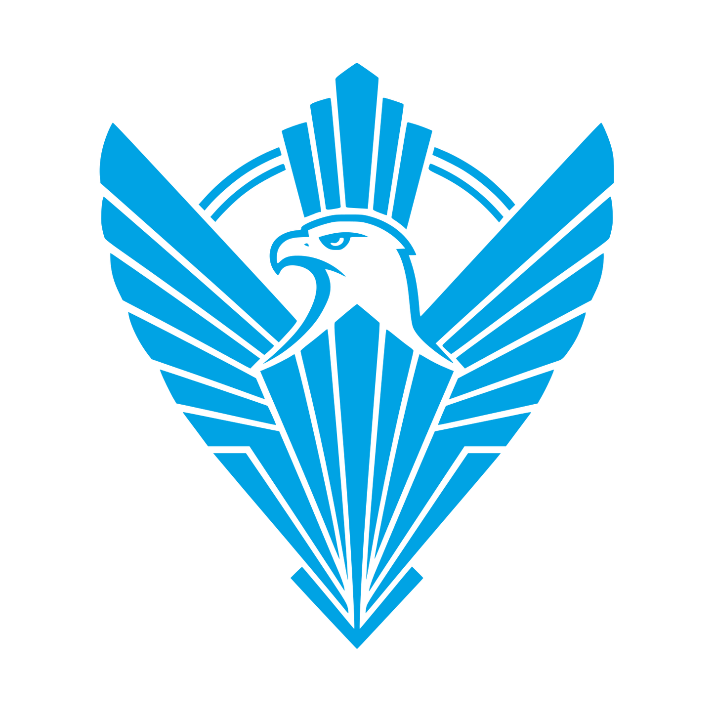 Eagle Head Shield Logo #00a3e4
